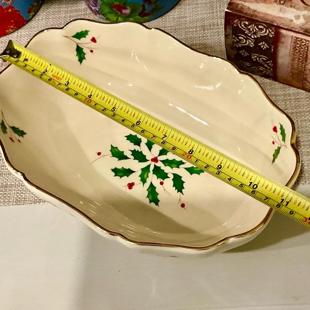 Lenox Cream Bowl with Holly Accents - Picture 8 of 8
